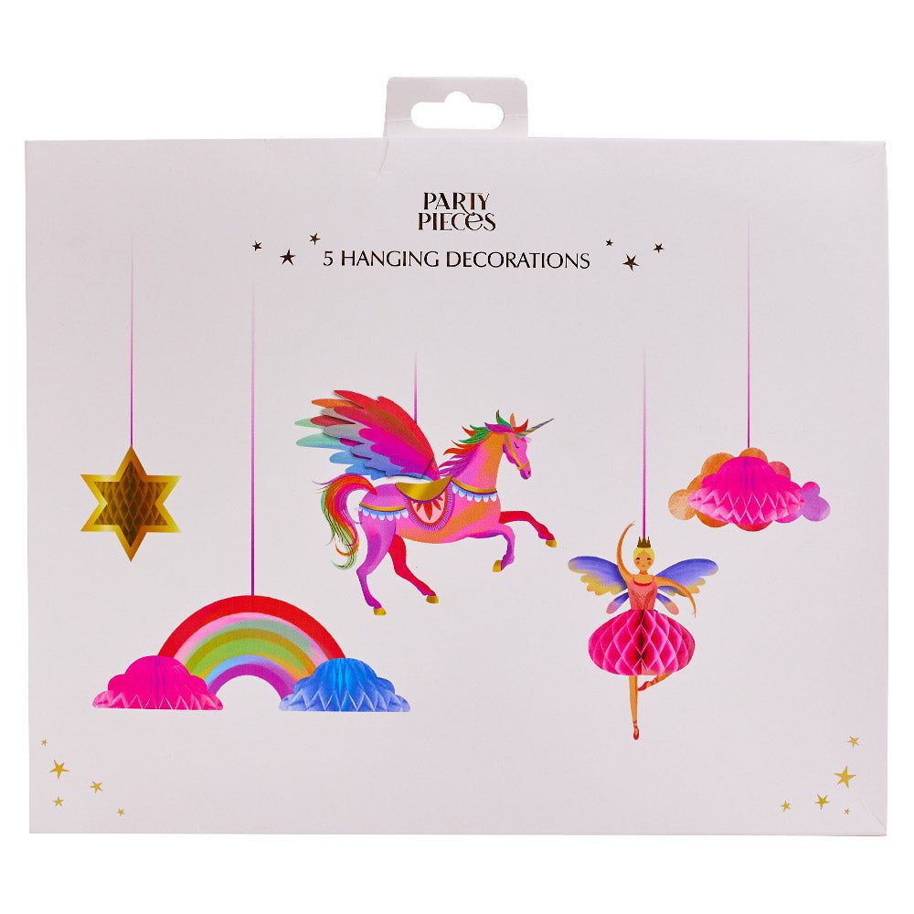 Party Pieces - Unicorn 5li Parti Asma Süsleri