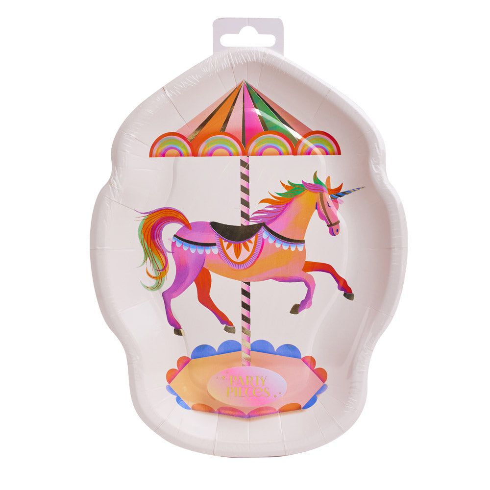 Party Pieces - Unicorn 8'li Parti Karton Tabağı