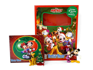 Phidal - Mickey ve Arkadaşları Noel Eğlencesi Figür Oyuncaklı İngilizce Aktivite ve Hikaye Kitabı
