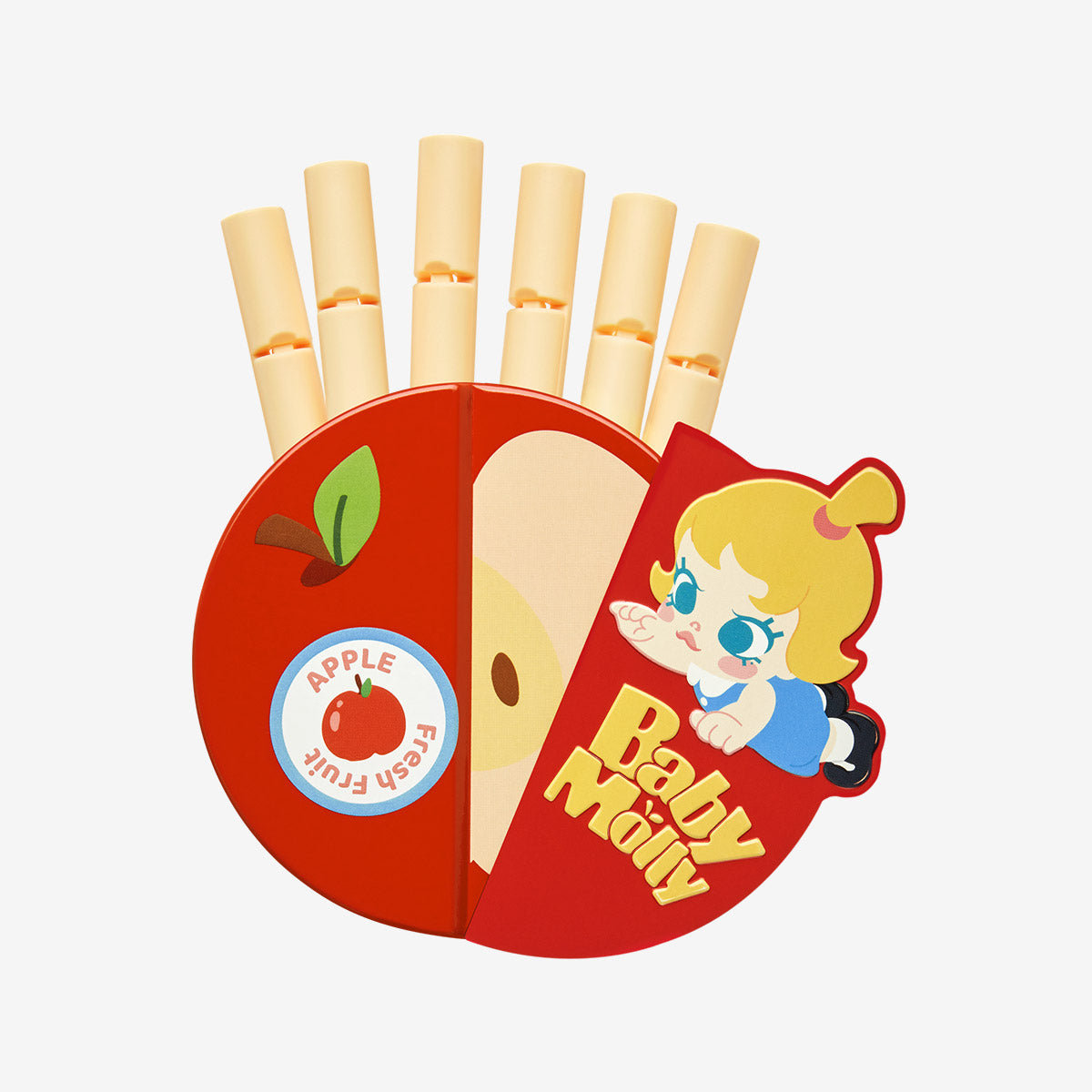 بوب مارت - مجموعة صندوق تخزين مغناطيسي مغلق أصلي من سلسلة نكهات بيبي مولي بالفواكه