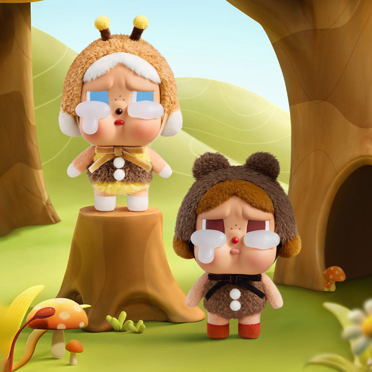 بوب مارت - دمية فينيل محشوة أصلية من سلسلة Crybaby Crying Again، حزمة مفاجئة عمياء