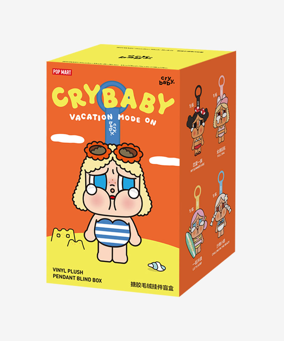 بوب مارت - دمية فينيل محشوة أصلية من سلسلة Crybaby Vacation Mode On، حزمة مفاجأة عمياء
