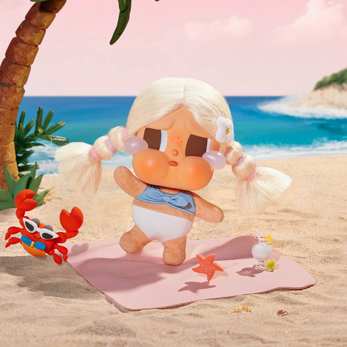 Pop Mart - Orijinal Crybaby Vacation Mode On Serisi Vinil Peluş Bebek Süpriz Kör Paket