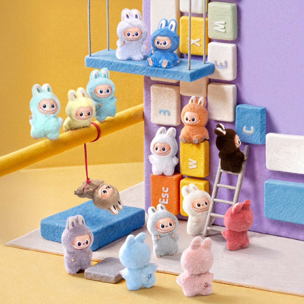 Pop Mart - Orijinal The Monsters Pin For Love Pelüş Anahtarlık A-M