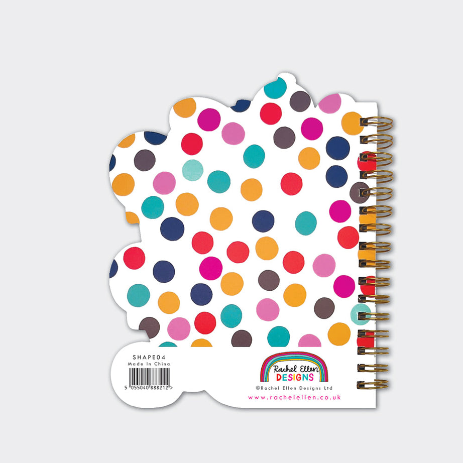 Rachel Ellen - دفتر بسلك غطاء بشكل كلب منقط