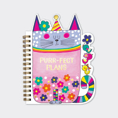 Rachel Ellen - Purr-fect Kedi Şekilli Tel Kapaklı Defter