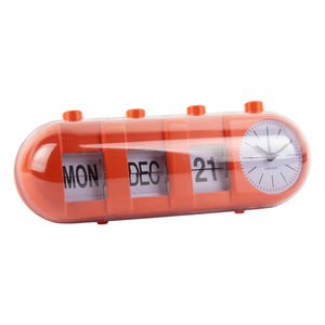 Present Time - Retro tüp alarm saati | Turuncu
