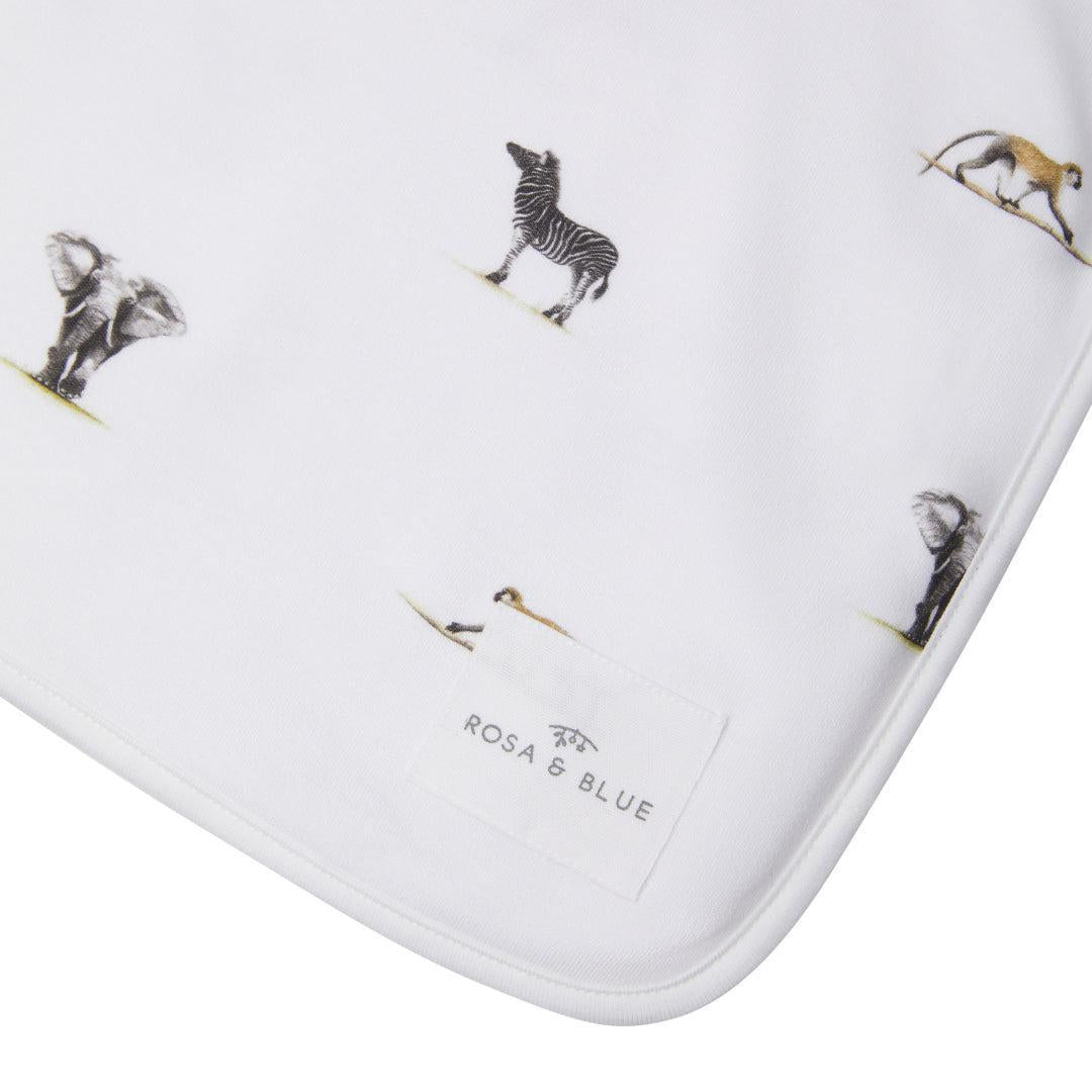 Rosa & Blue Baby Blanket - Safari-Blankets-Safari- | Natural Baby Shower