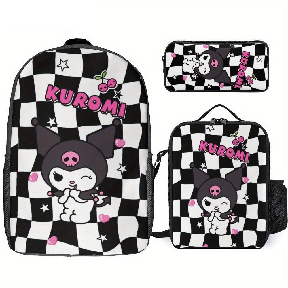 Sanrio - Kuromi 3lü Okul Çanta Seti