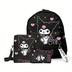 Sanrio - Kuromi 3lü Okul Çanta Seti