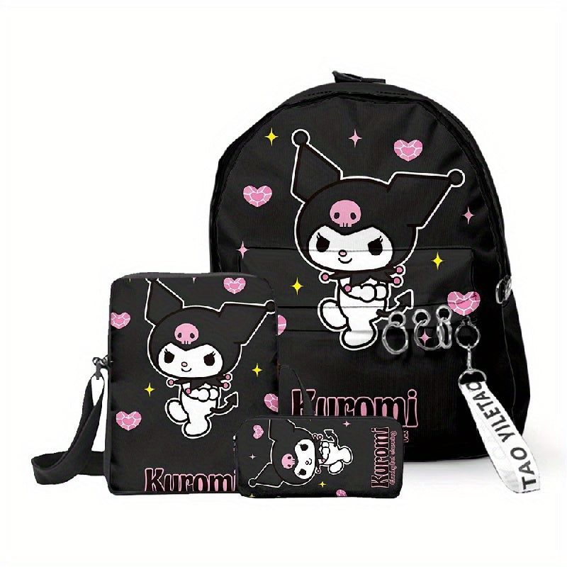 Sanrio - Kuromi 3lü Okul Çanta Seti