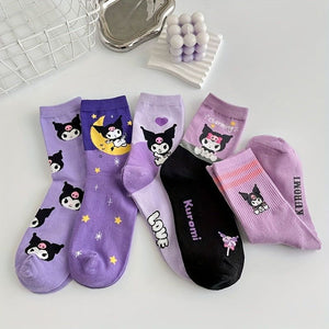 Sanrio - Kuromi 5li Çocuk Çorabı