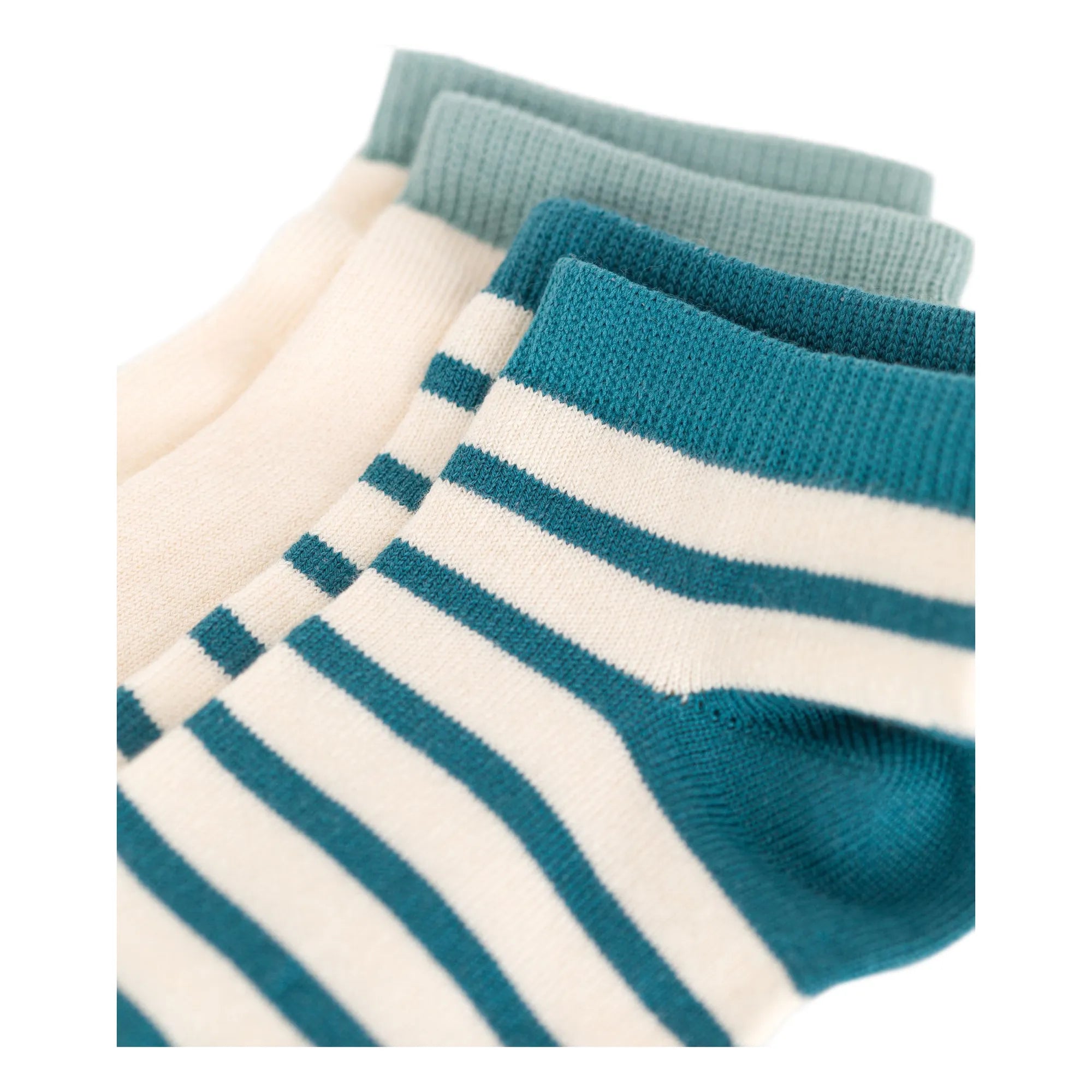 Petit Bateau - Mavi İnce Çizgili Çorap Seti | 2'li
