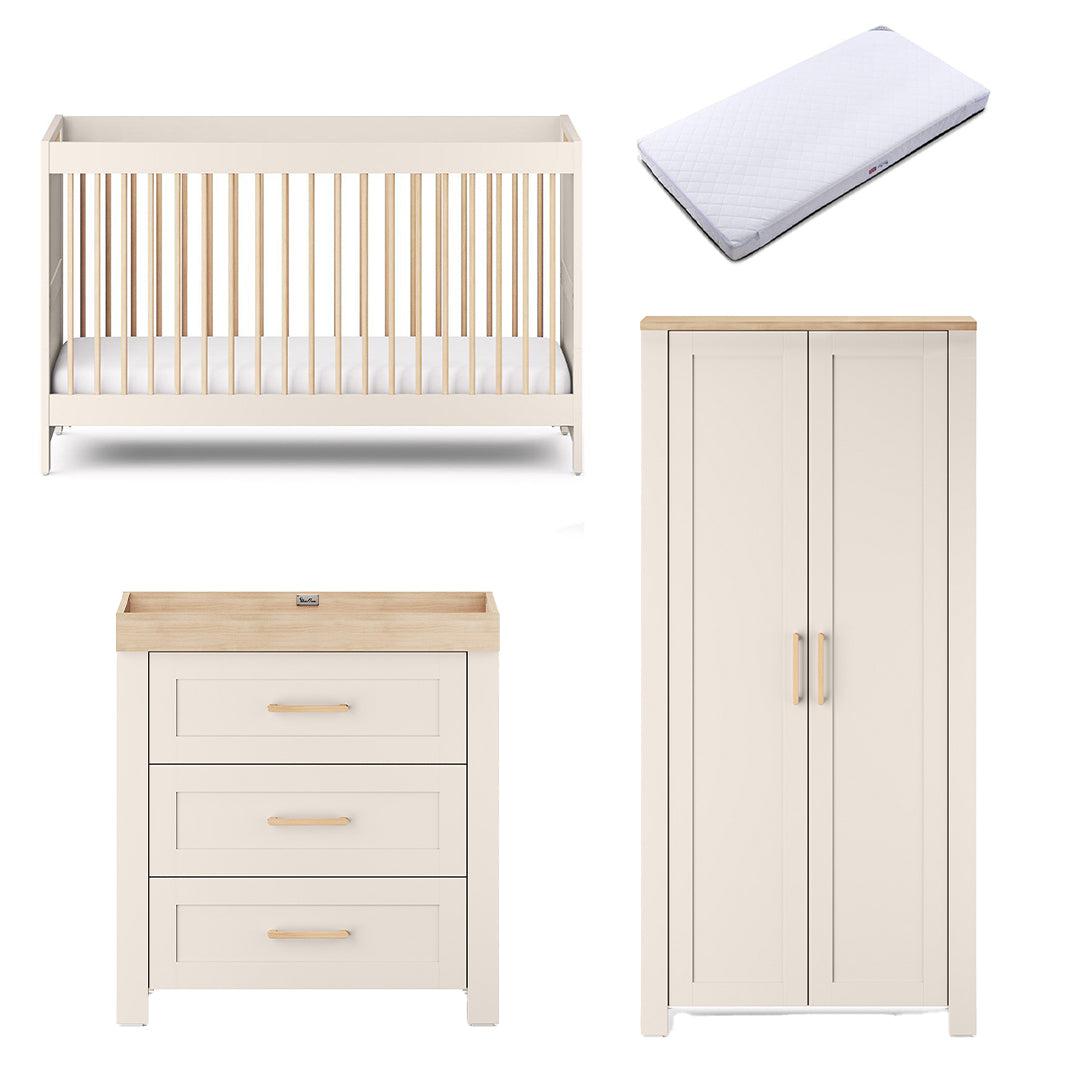 Silver Cross Seville 3 Piece Room Set - Cashmere Oak-Nursery Sets-Cashmere Oak-Superior Mattress | Natural Baby Shower