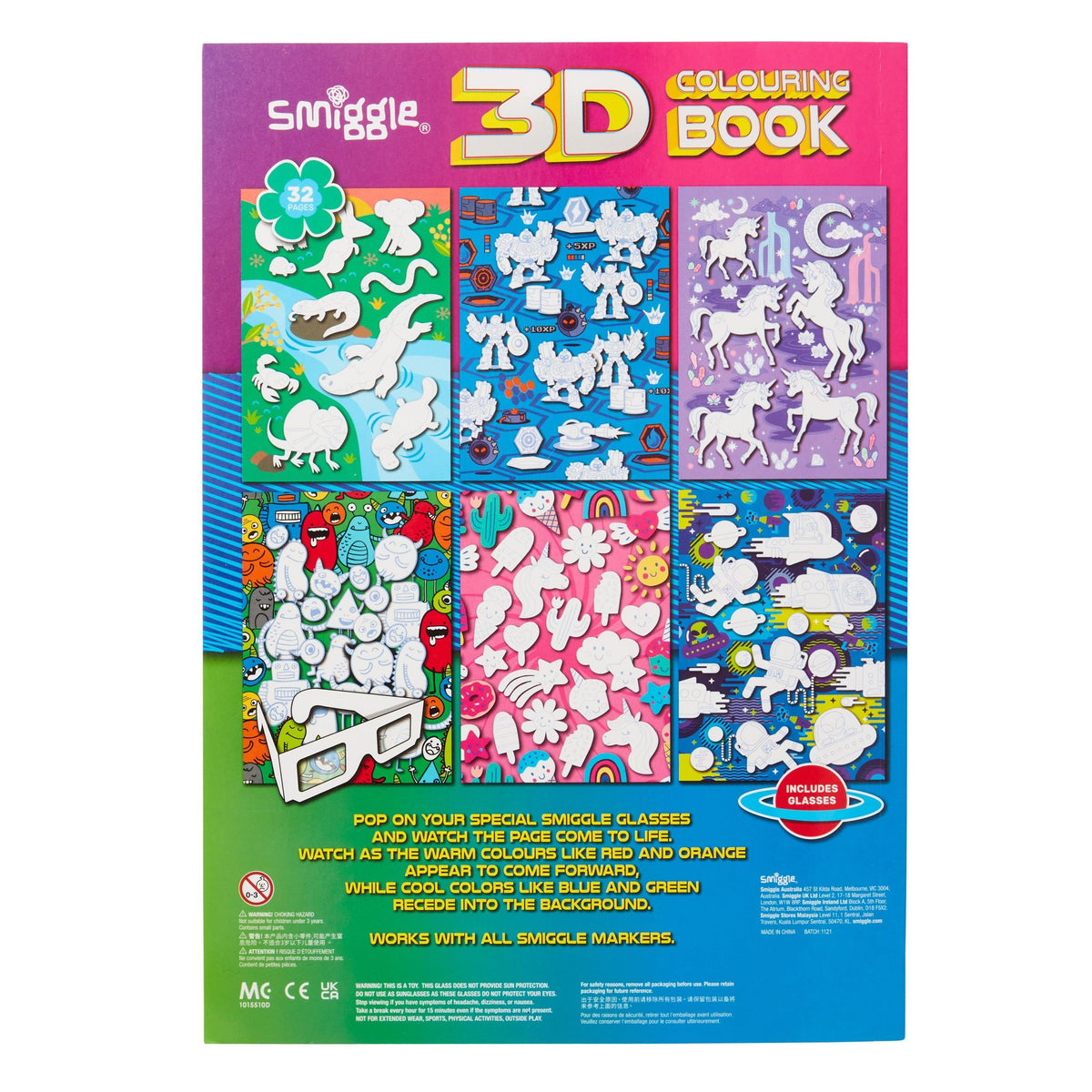 Smiggle - 3 Boyutlu Boyama Kitabı