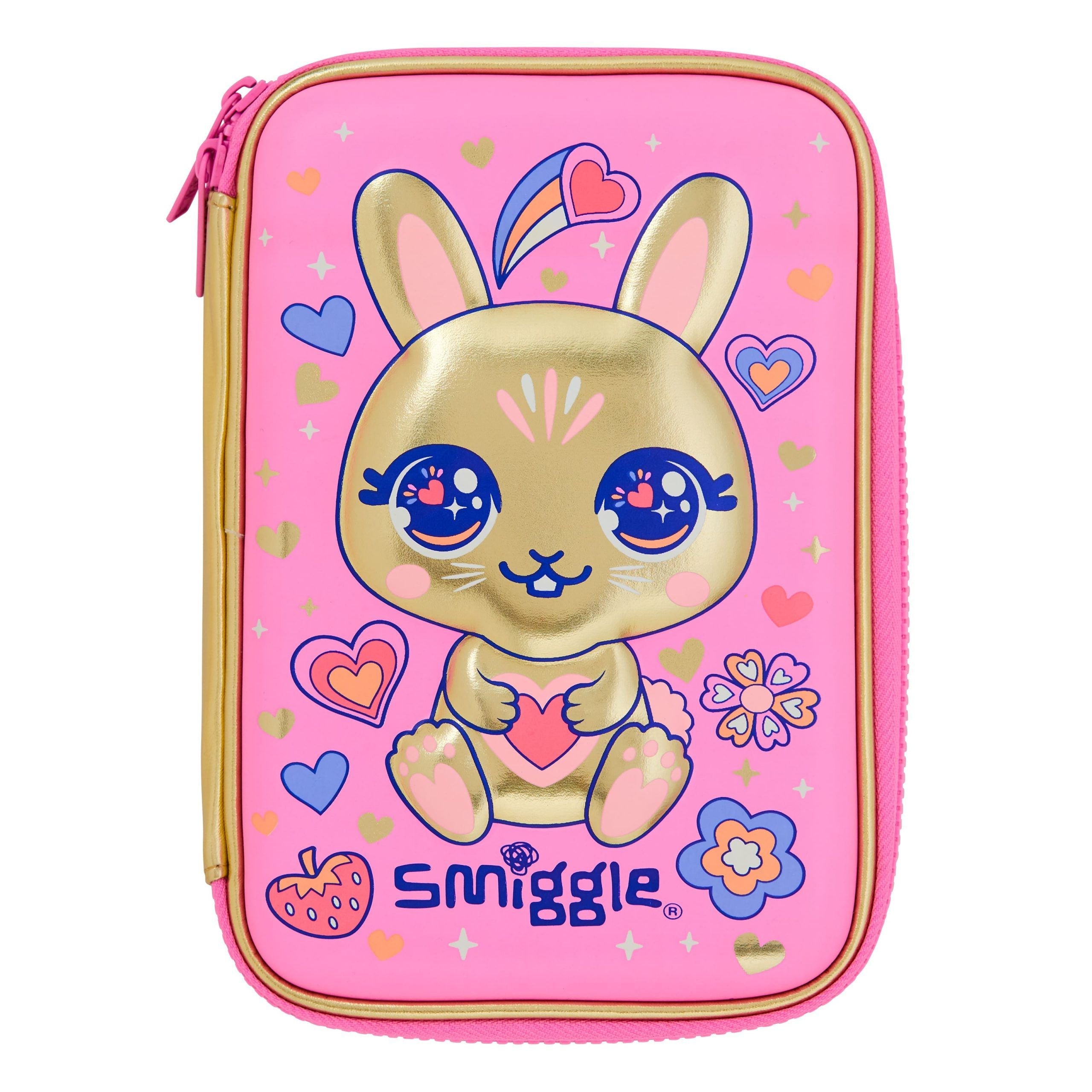 Smiggle - 3D Kabartmalı Altın Budz Karakterli Kalem Kutusu