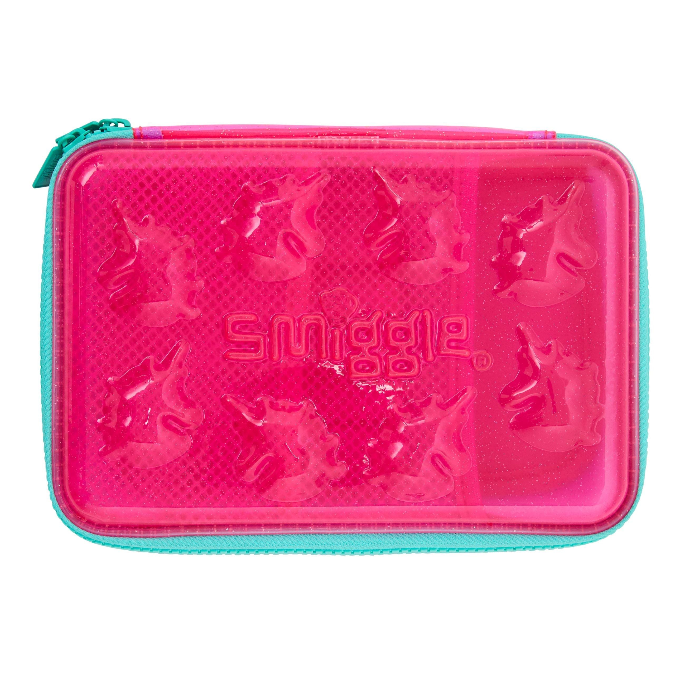 Smiggle - 3D Kabartmalı Hardtop Pembe Kalem Kutusu