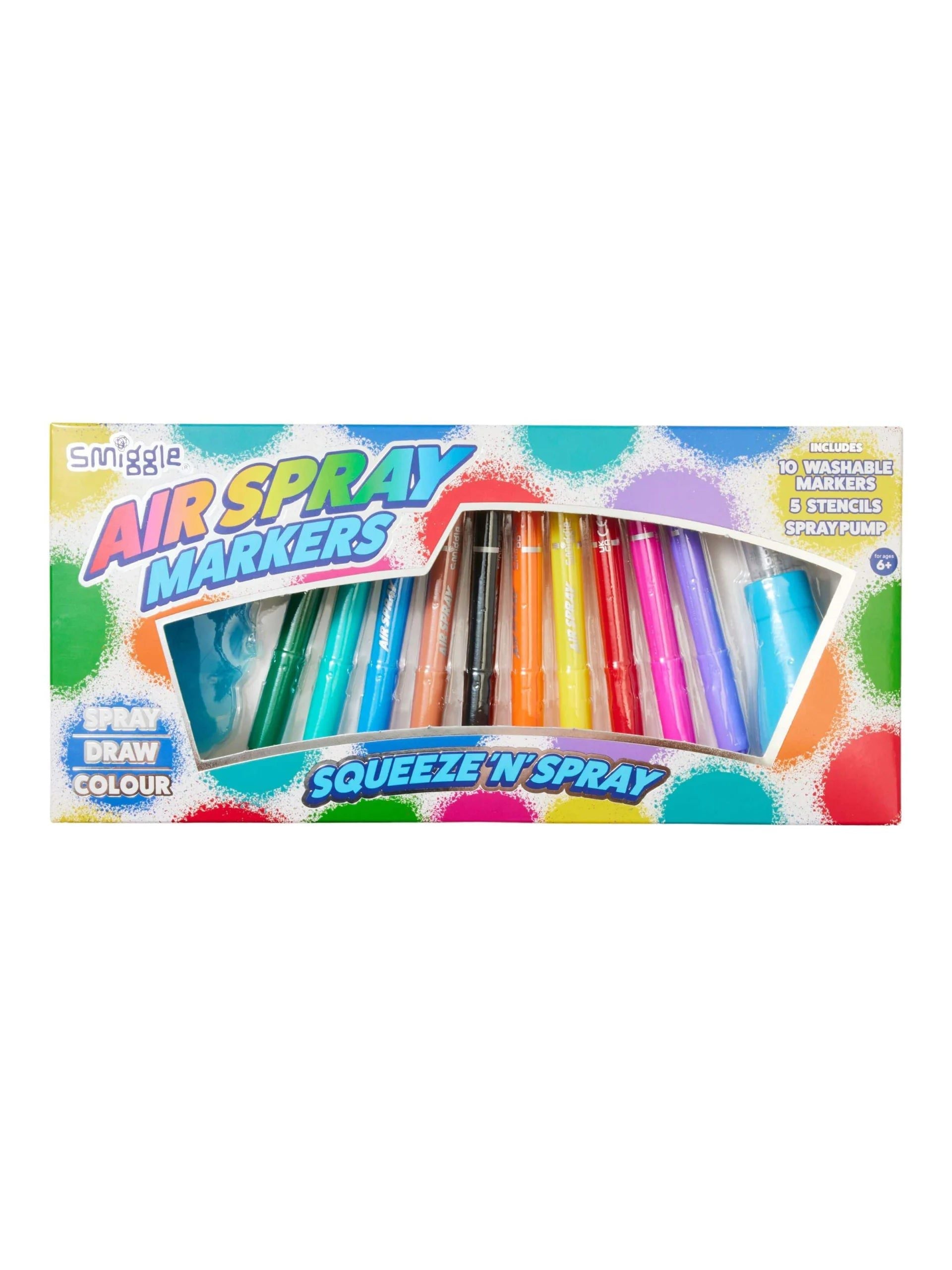 Smiggle - Air Spray Hava Püskürtmeli Marker Kalem Seti