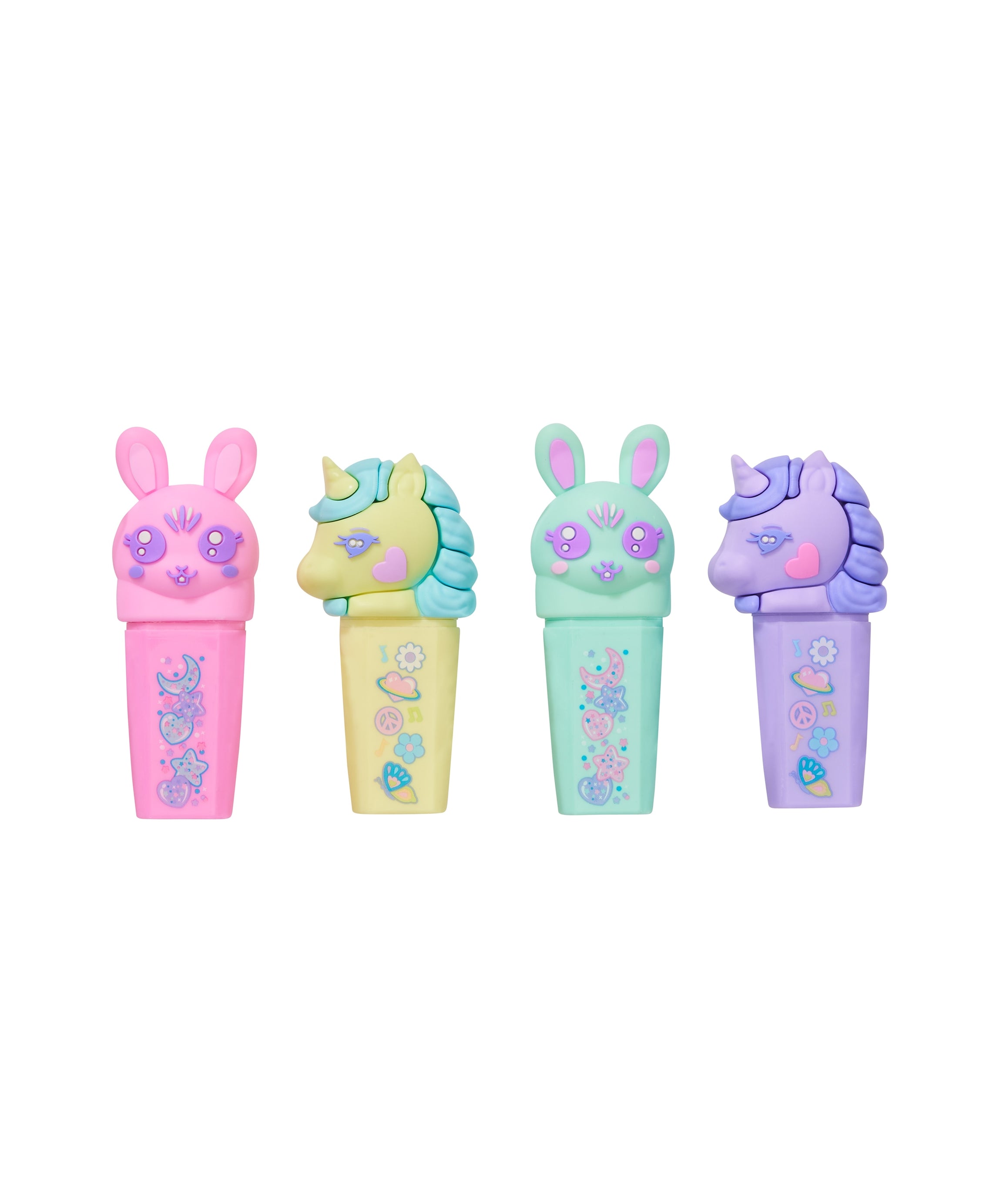 Smiggle - مجموعة أقلام تمييز فسفورية معطرة All Stars 4 قطع