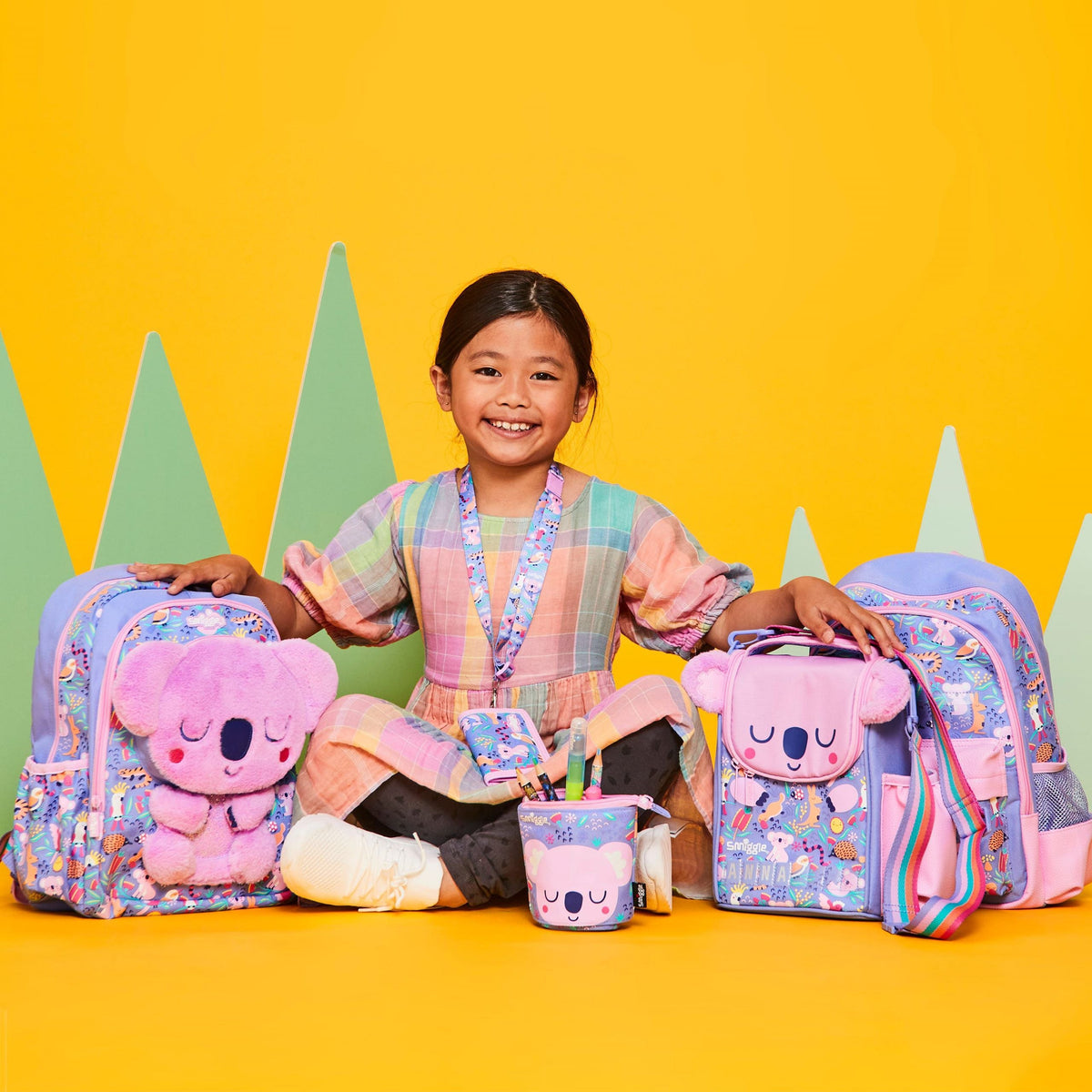 Smiggle - Animalia Junior Çanta Suluk ve Beslenme Çantası Seti