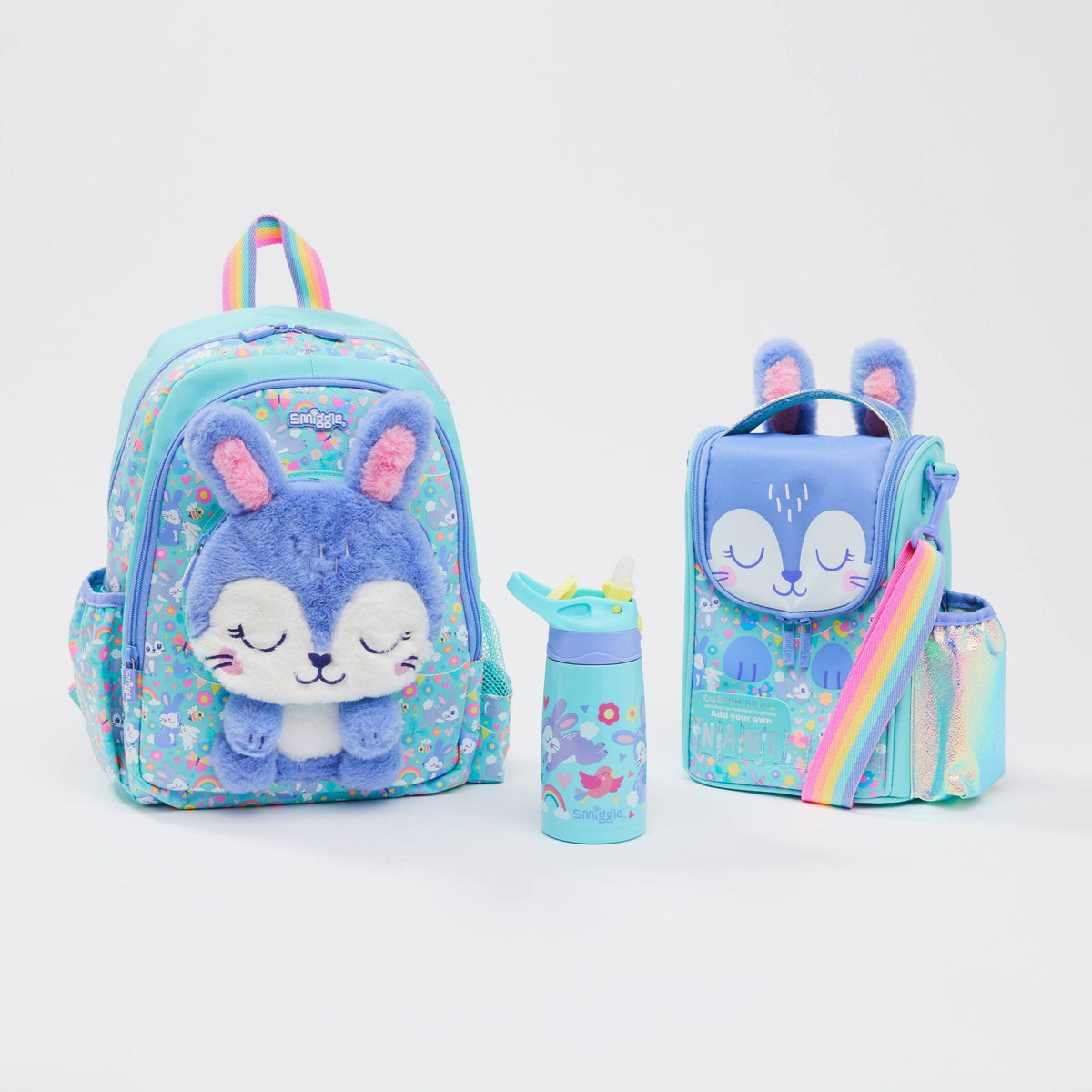 Smiggle - Animalia Junior Çanta Suluk ve Beslenme Çantası Seti