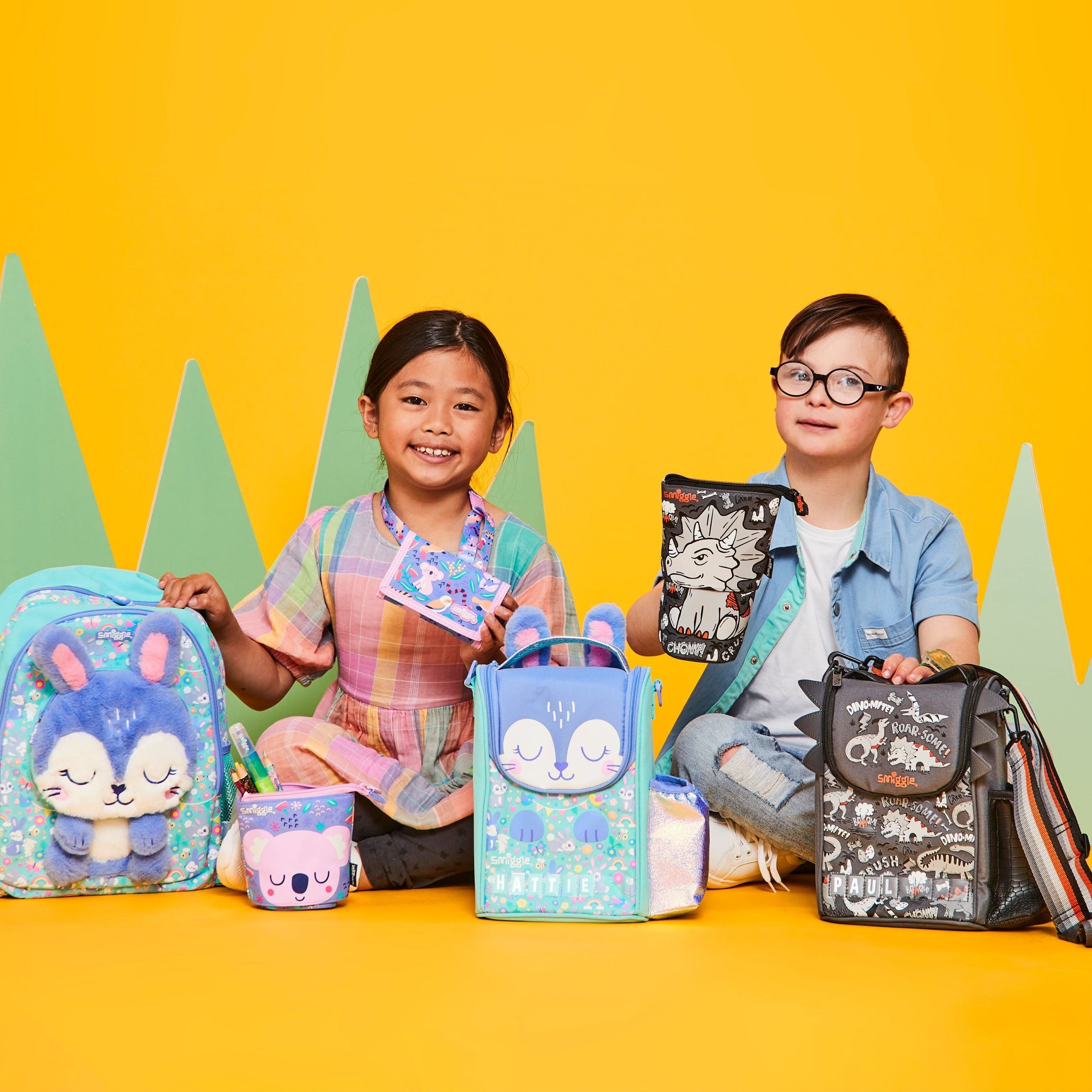 Smiggle - Animalia Junior Çanta Suluk ve Beslenme Çantası Seti