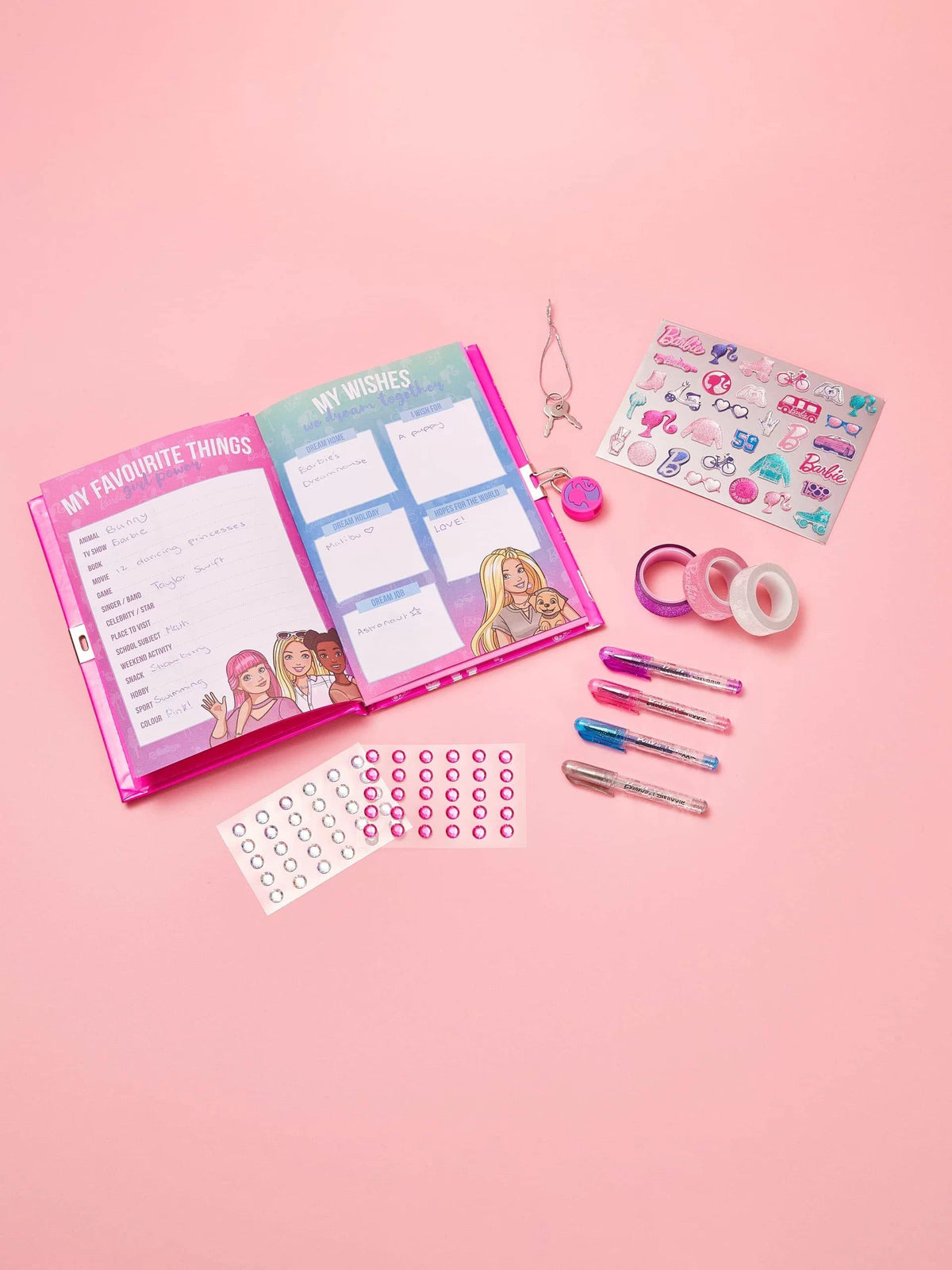 Smiggle - Barbie Kendin Yap Kilitlenebilir Günlük