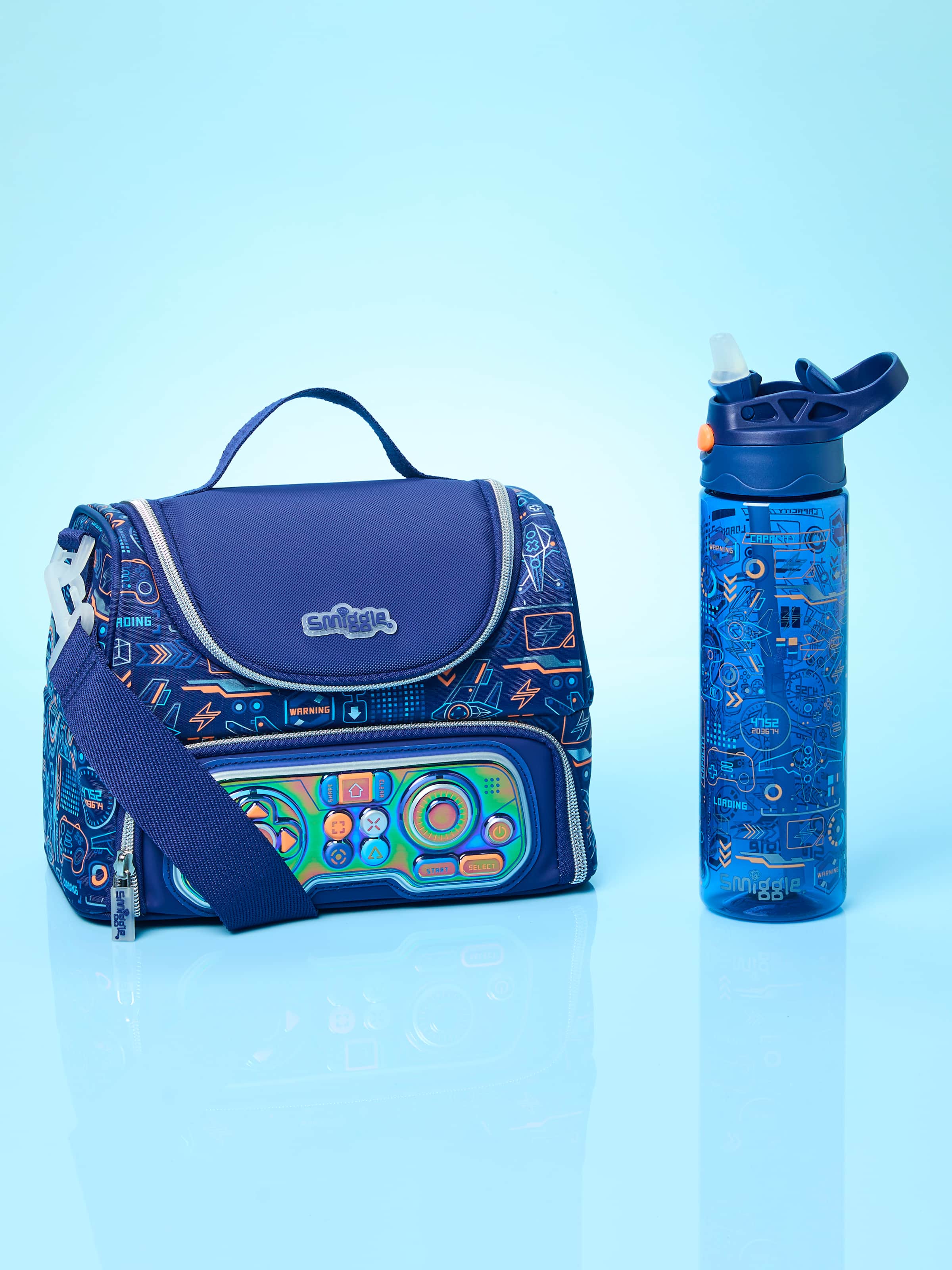 Smiggle - بيتا حقيبة طعام مزدوجة الطبقات مع حمالة