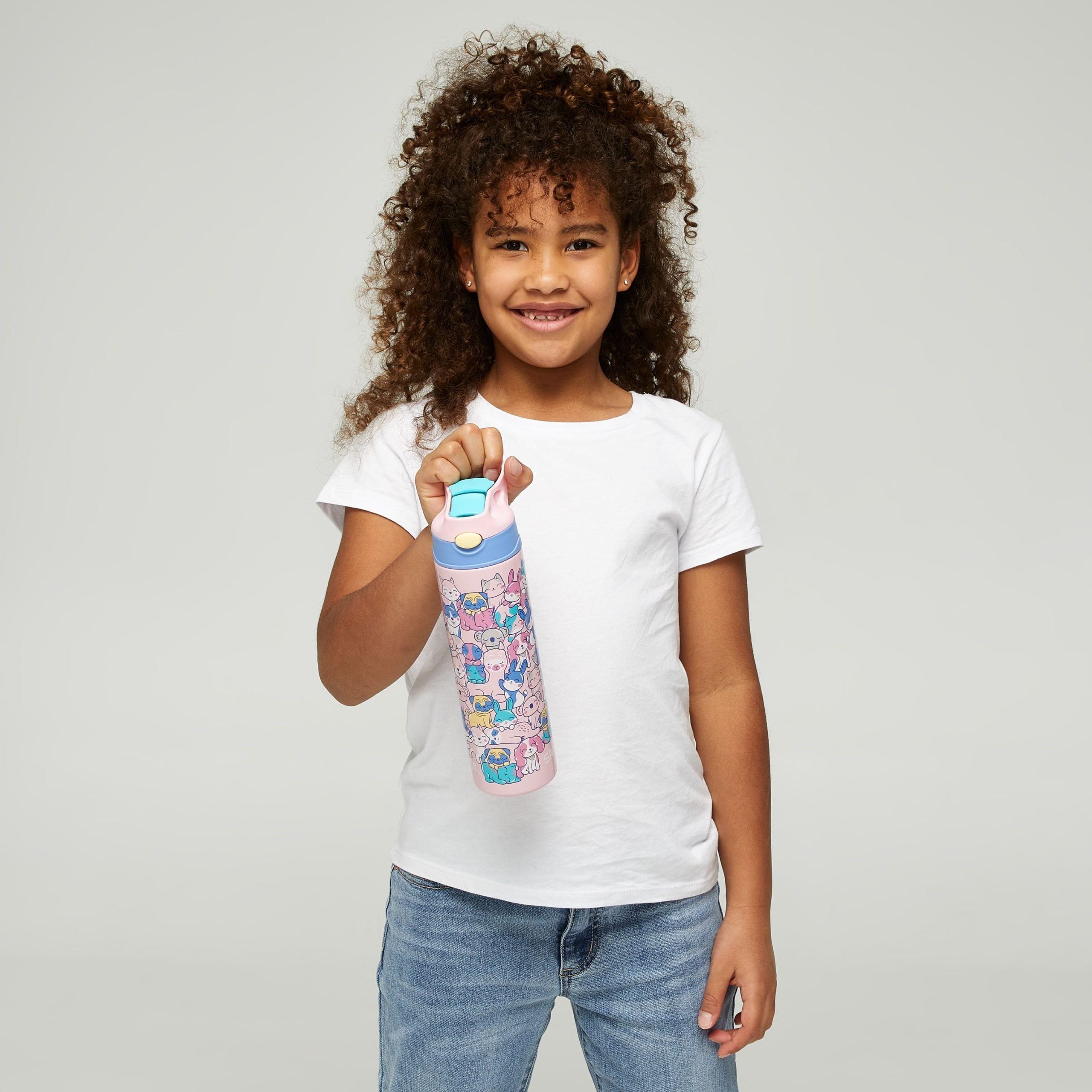 Smiggle - Better Togerher Paslanmaz Çelik 520Ml Pipetli Matara