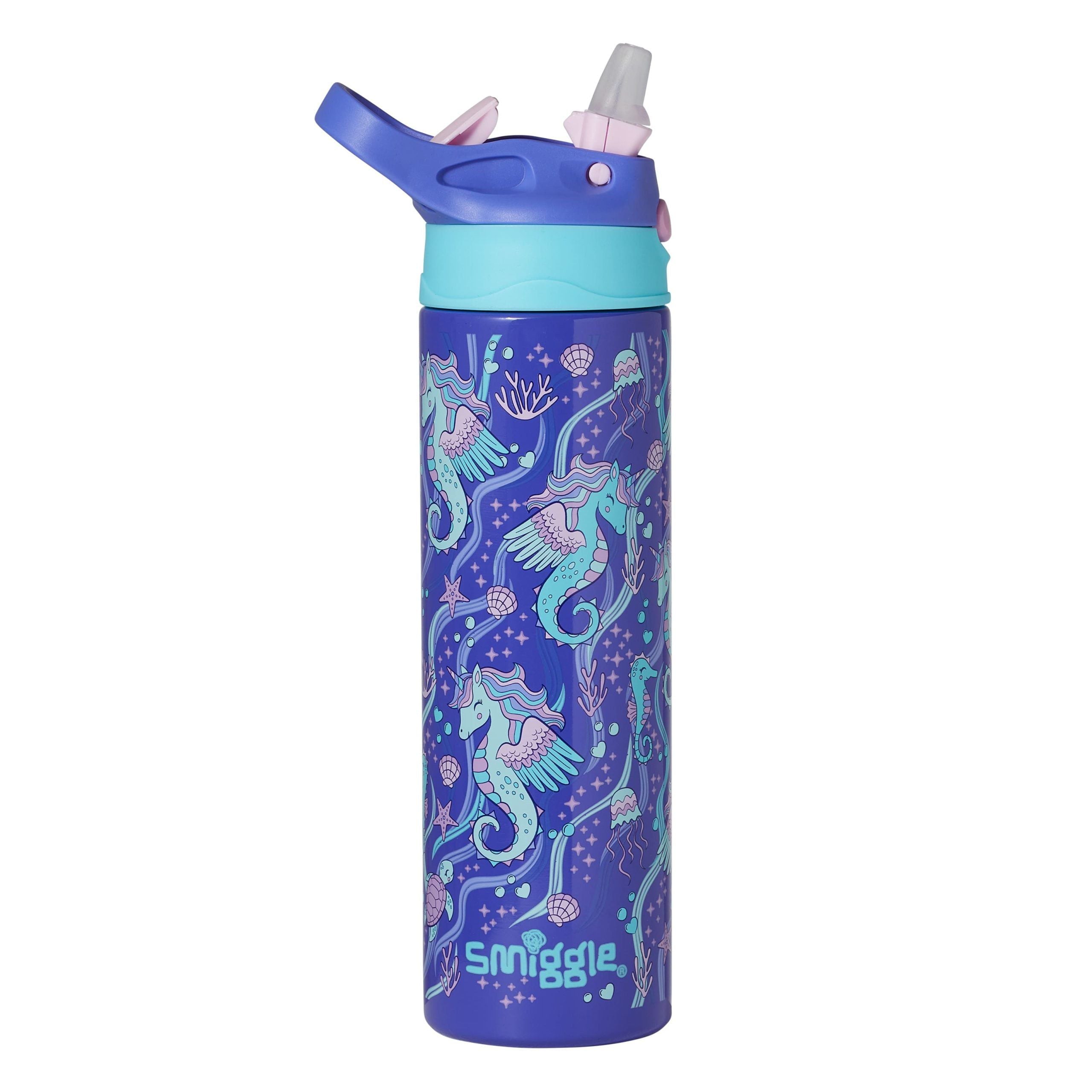 Smiggle - Better Togerher Paslanmaz Çelik 520Ml Pipetli Matara