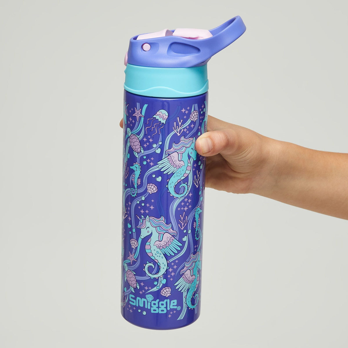 Smiggle - Better Togerher Paslanmaz Çelik 520Ml Pipetli Matara