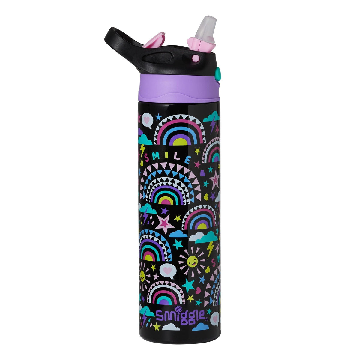 Smiggle - Better Togerher Paslanmaz Çelik 520Ml Pipetli Matara