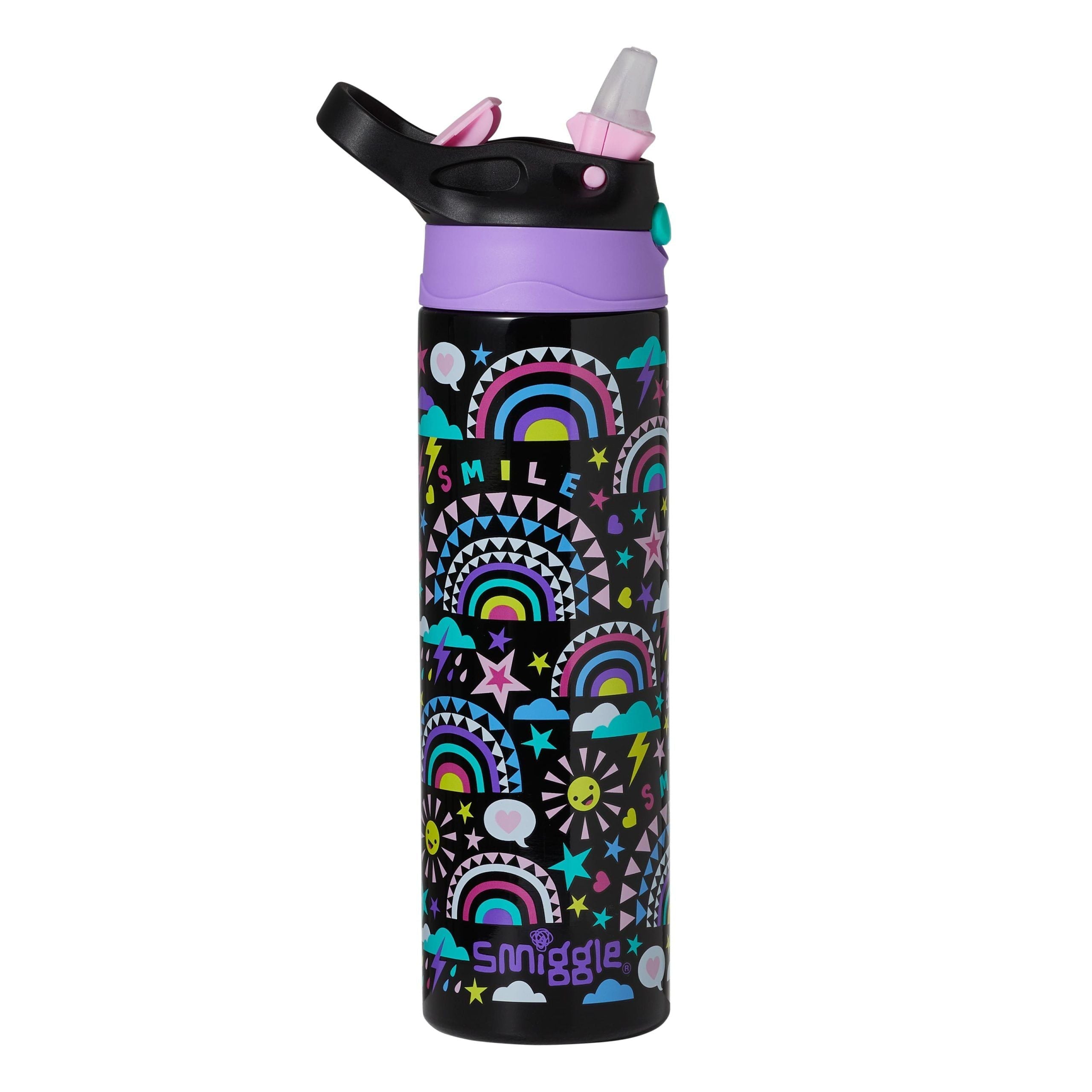 Smiggle - Better Togerher Paslanmaz Çelik 520Ml Pipetli Matara
