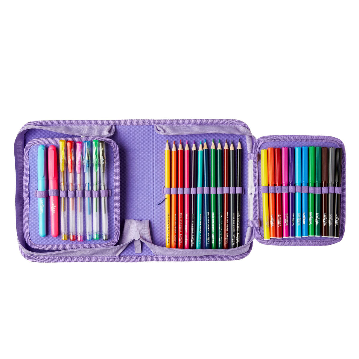 Smiggle - Beyond Unicornlar Boyama Kalemli ve Kalem Kutusu Kırtasiye Seti
