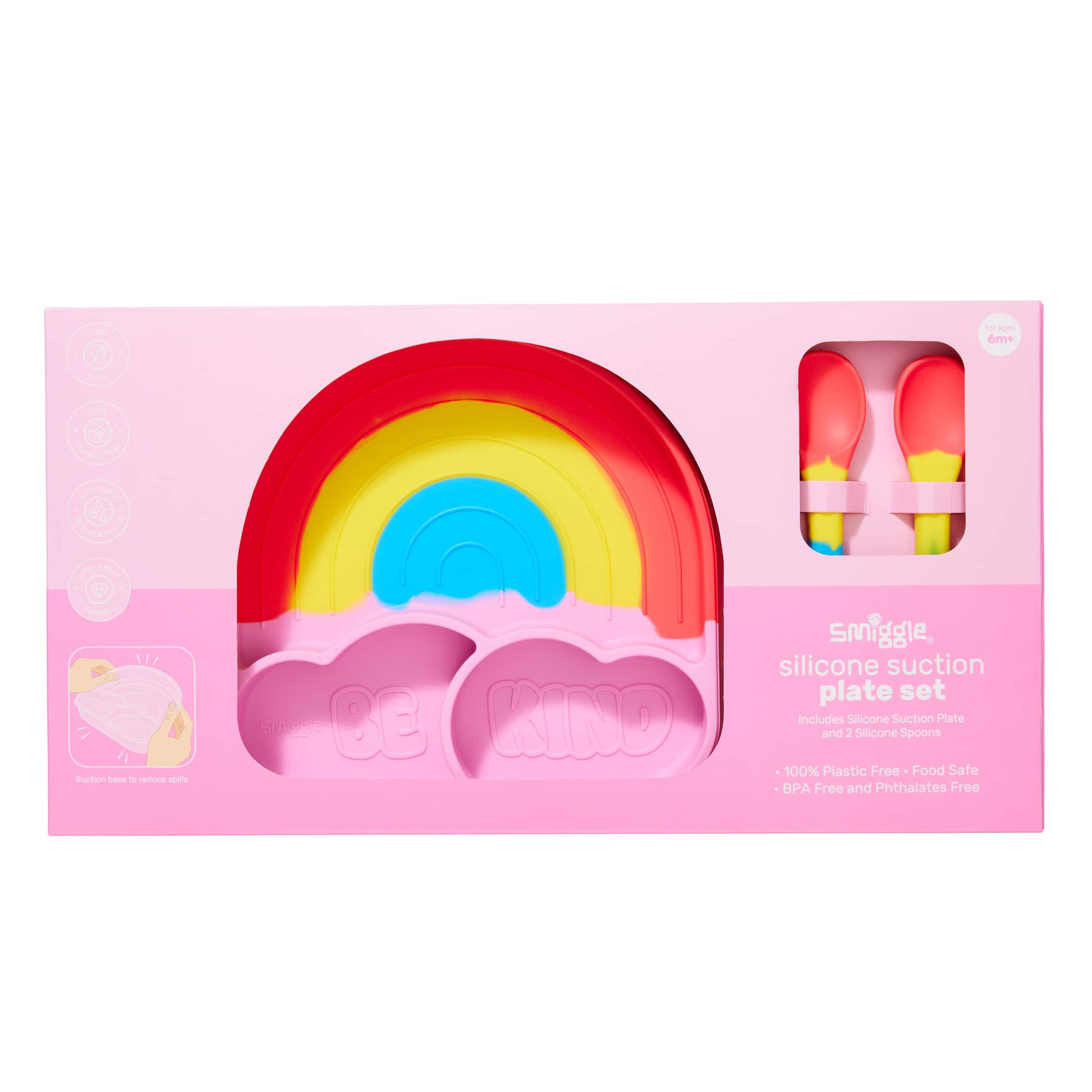 Smiggle - مجموعة أطباق طعام سيليكون Big Dream