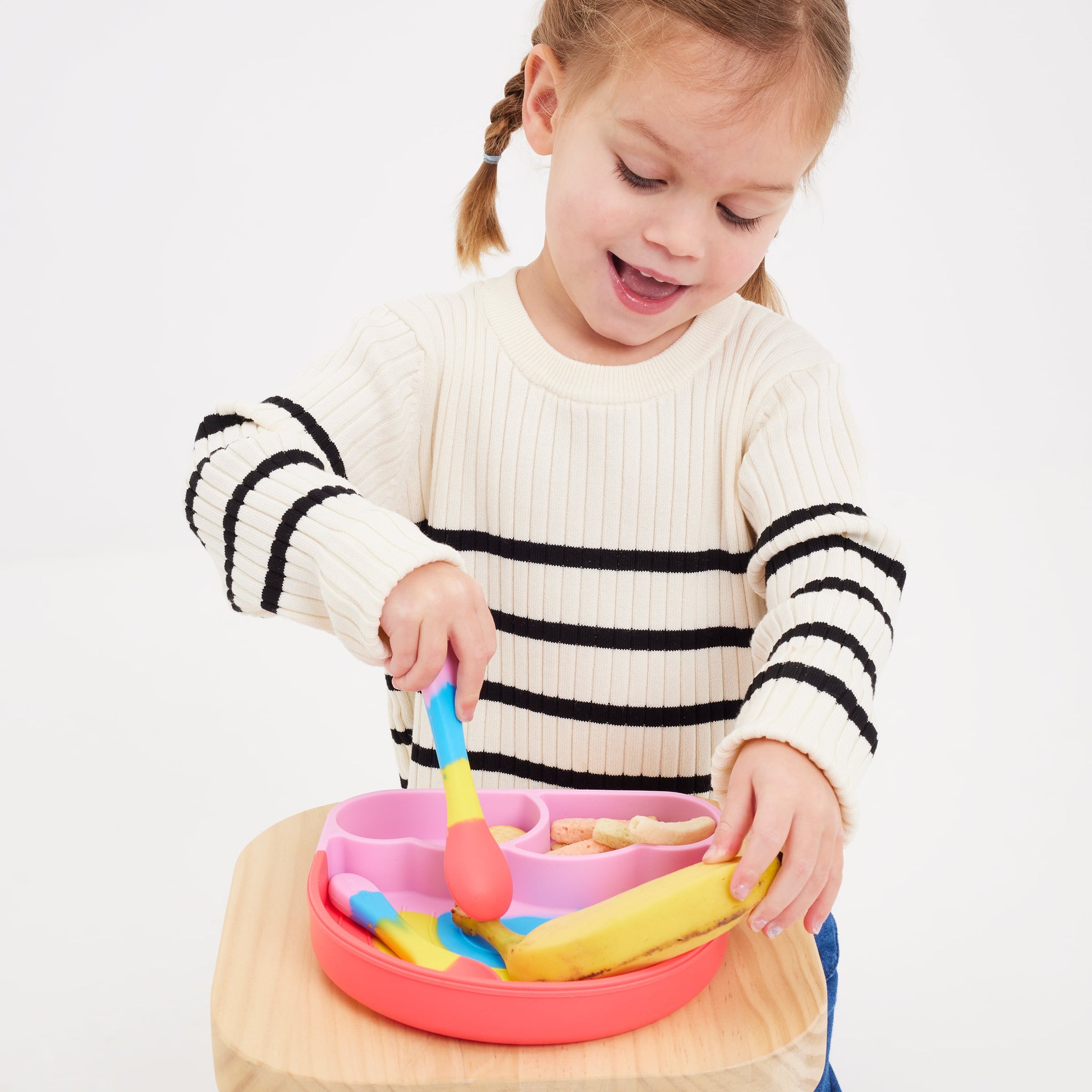 Smiggle - مجموعة أطباق طعام سيليكون Big Dream