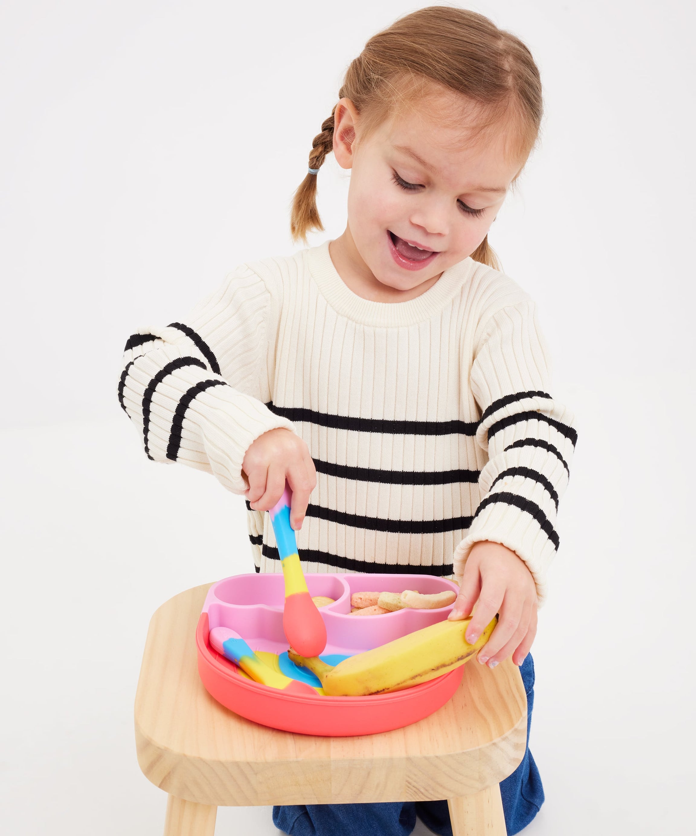 Smiggle - مجموعة أطباق طعام سيليكون Big Dream