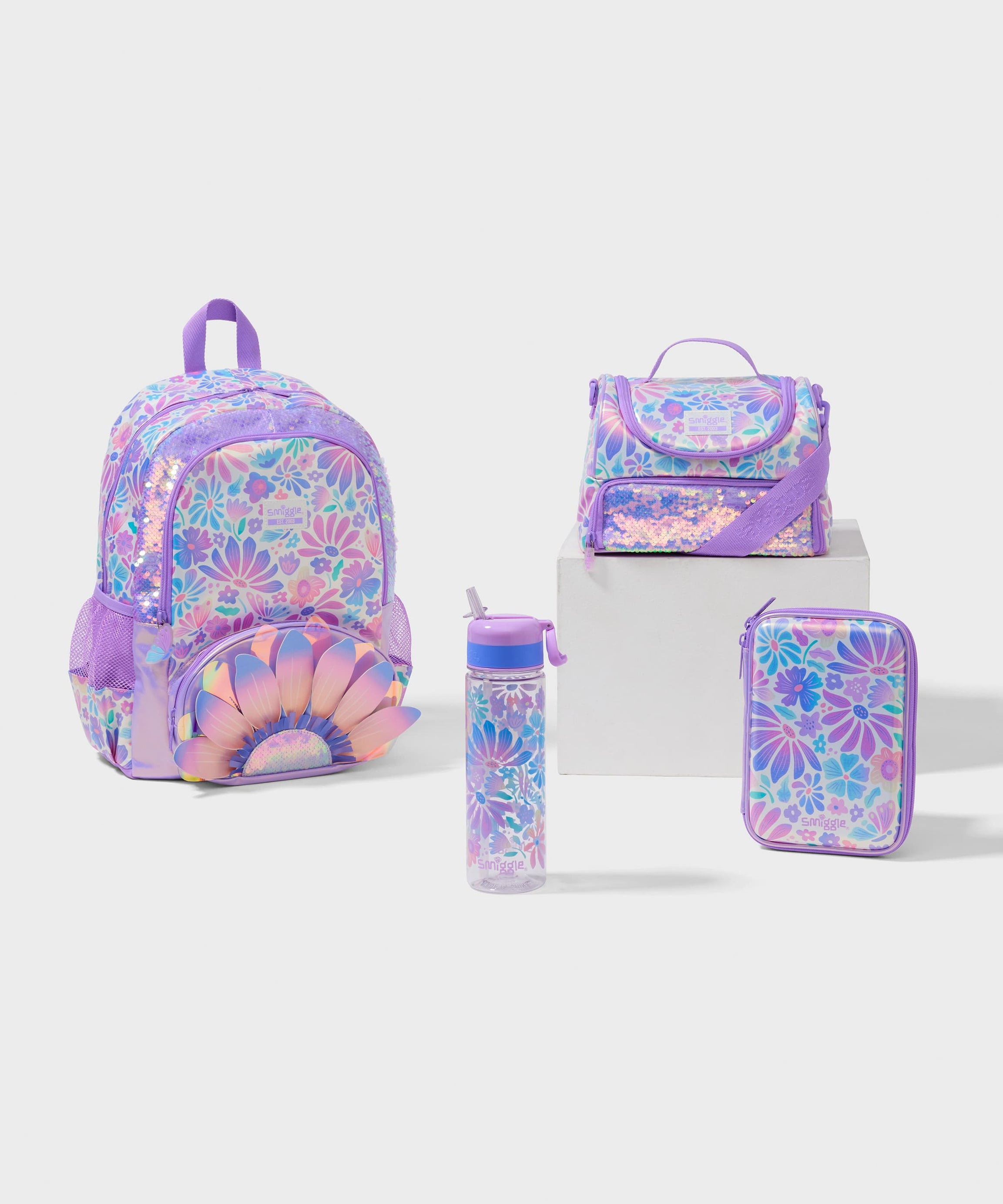 Smiggle - مجموعة حقائب مدرسية Bloom 4 قطع