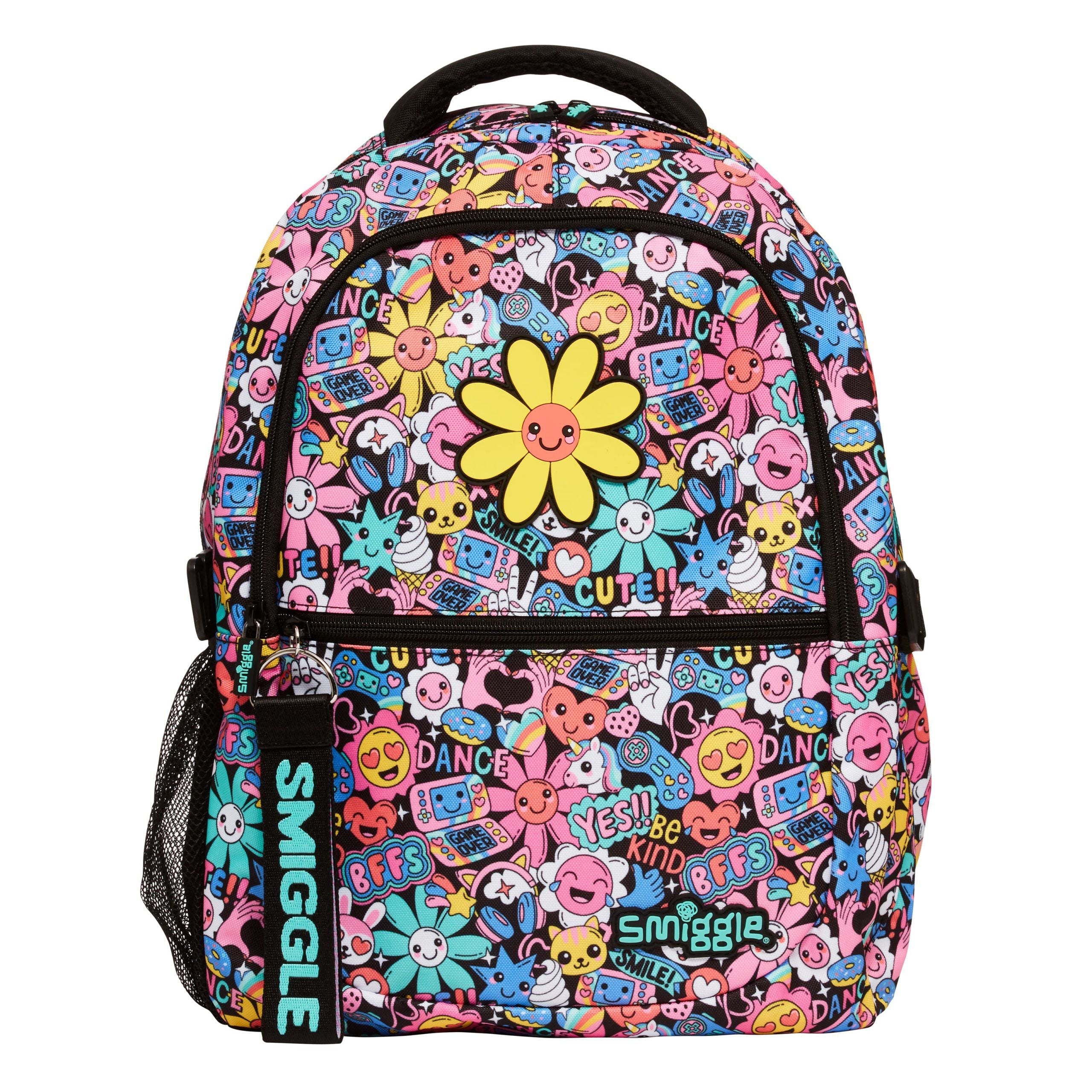 Smiggle - حقيبة ظهر مدرسية كلاسيكية برايت سايد
