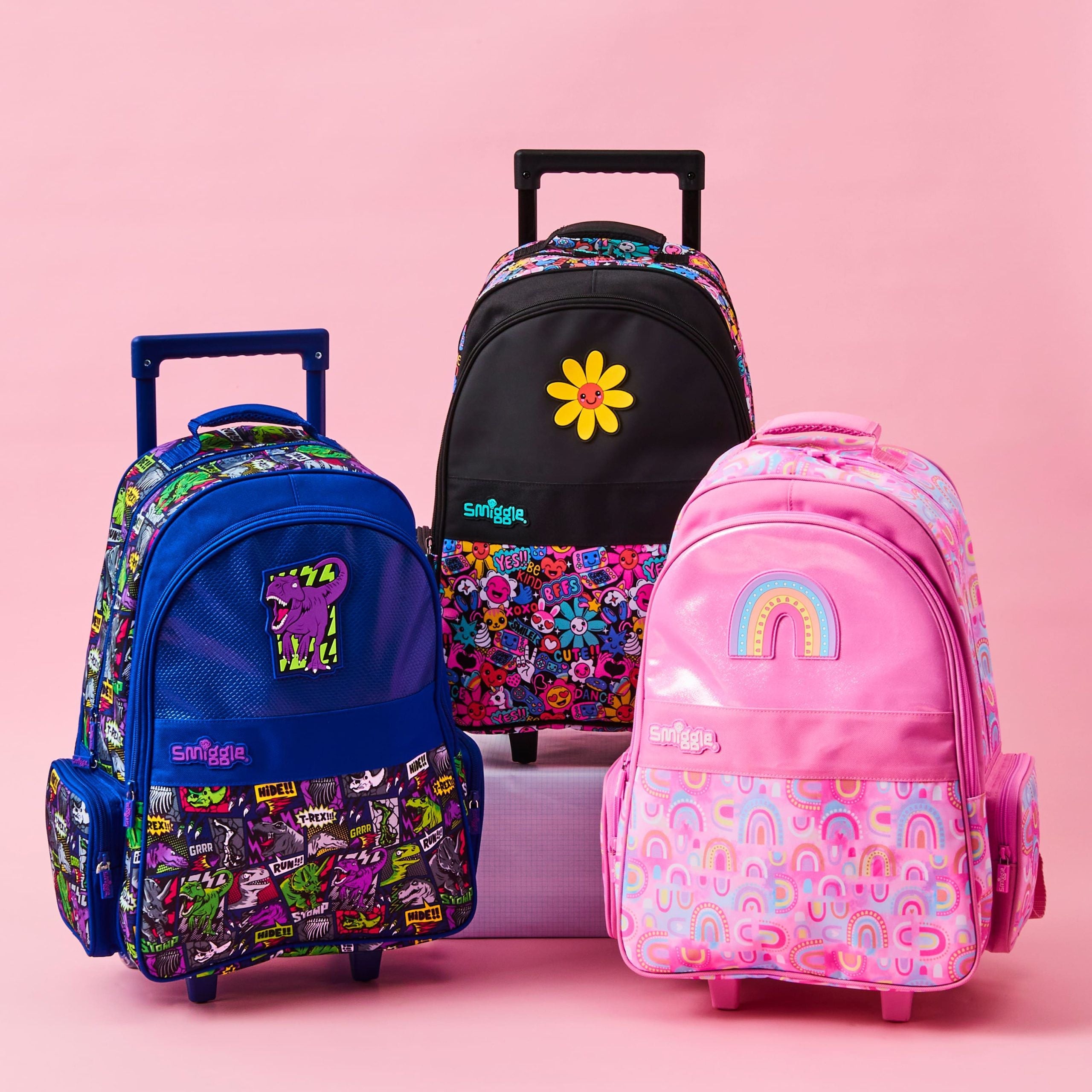 Smiggle - Bright Side Işıklı Çekçek Okul ve Seyahat Çantası