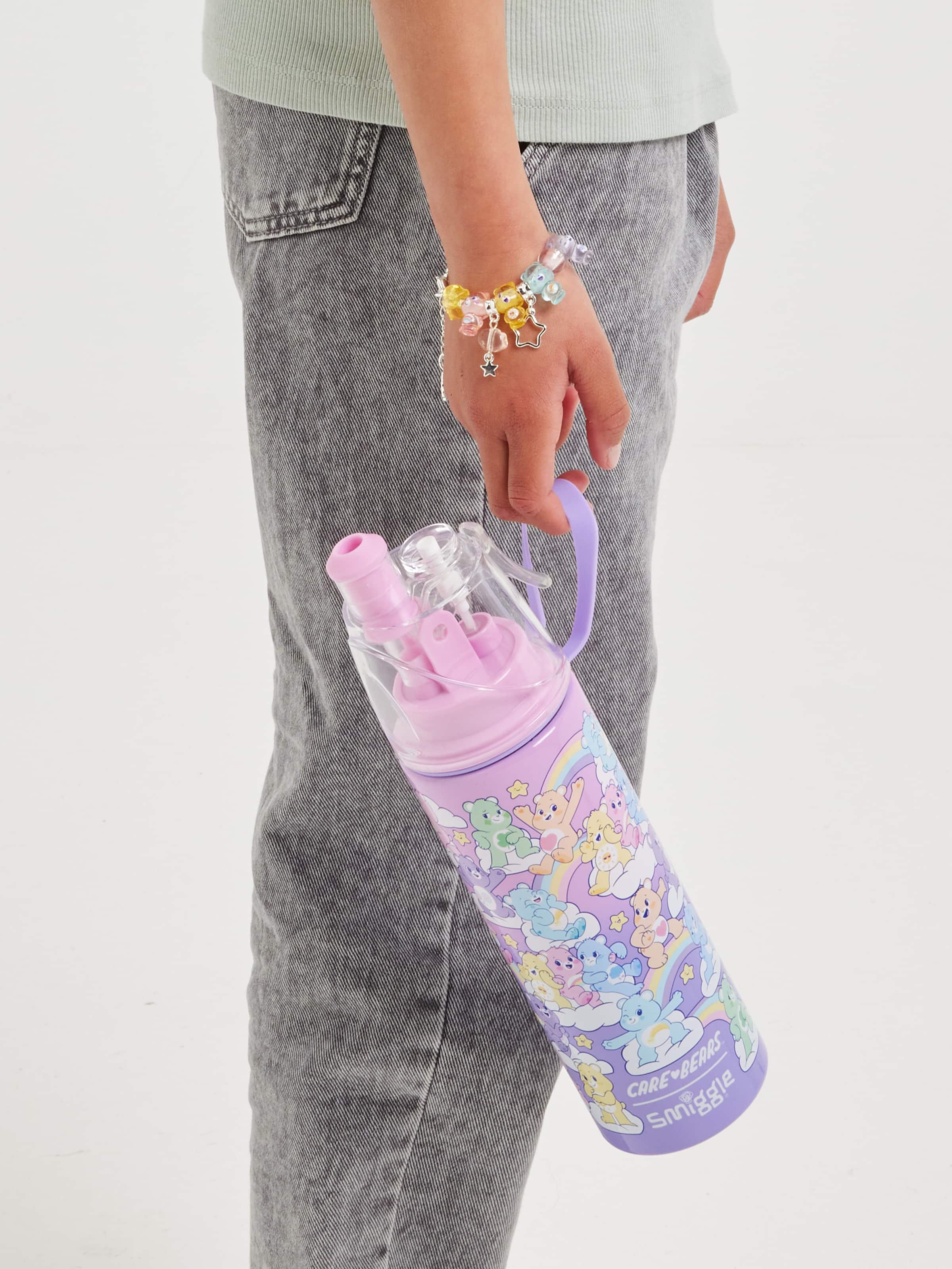 Smiggle - دلوعة العناية زجاجة ماء بخاخ 500ML من الفولاذ المقاوم للصدأ