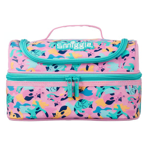 Smiggle - Çift Katlı Mavi Kedişler Beslenme Çantası