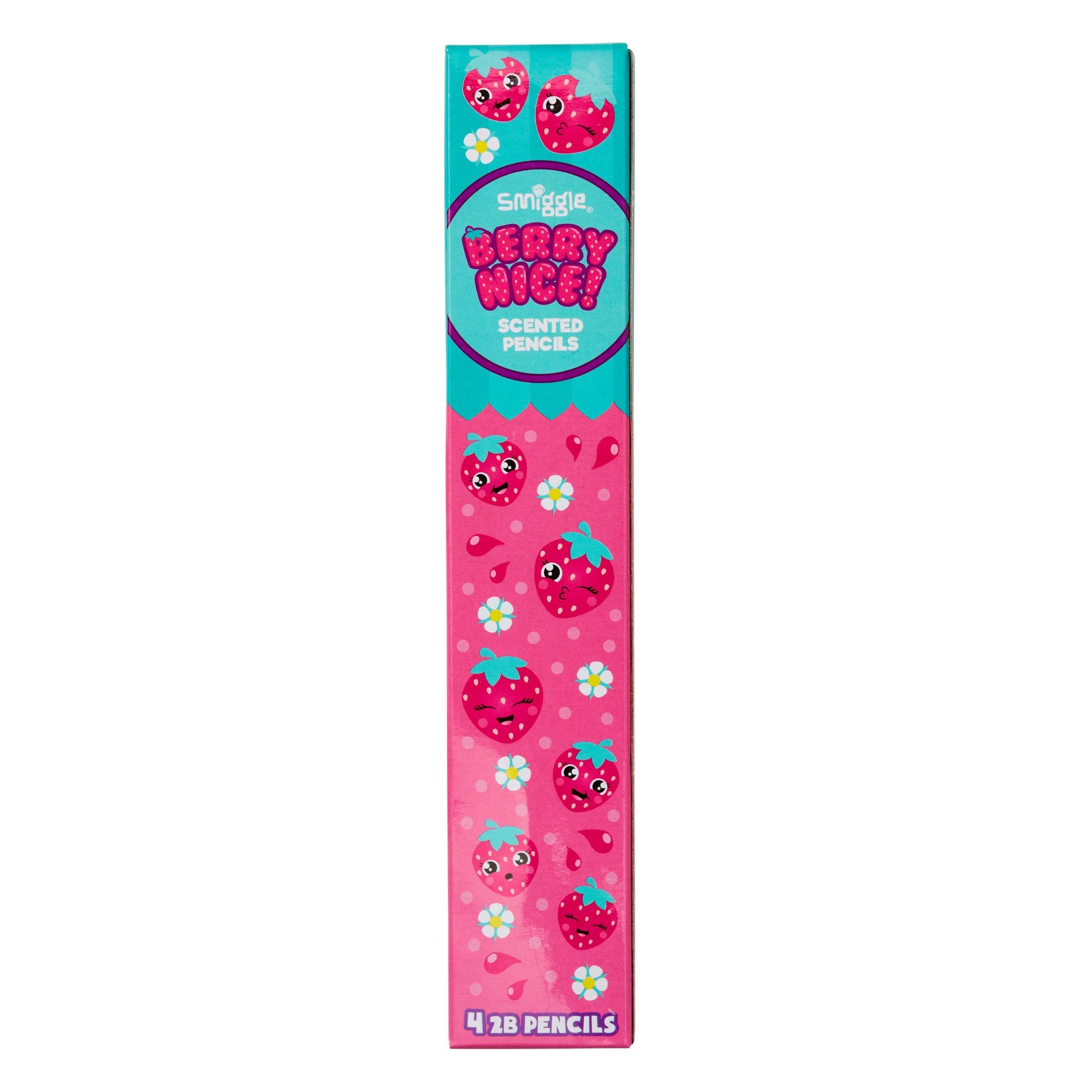Smiggle - Çilek Kokulu Kalem 4lü Paket - Dinossi