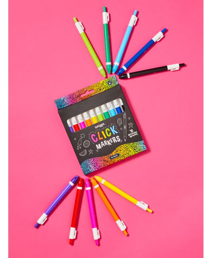 Smiggle - Click Forsforlu Markers Kalem Seti X10