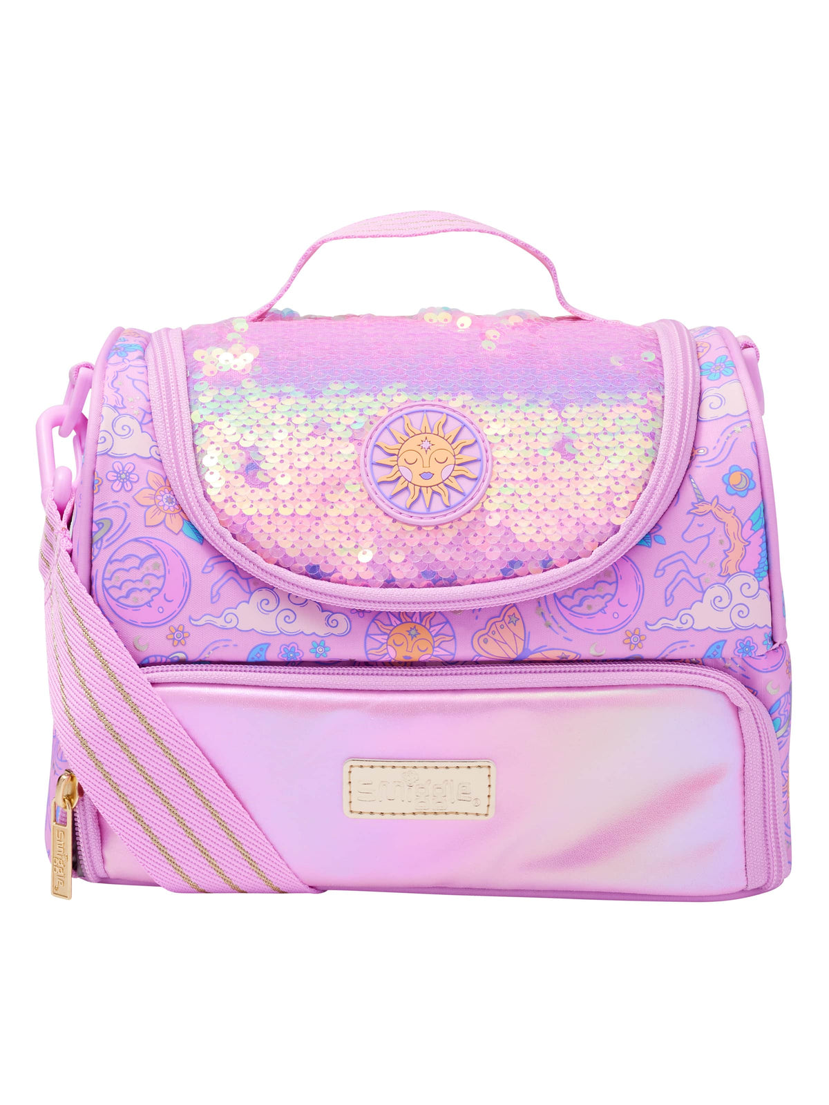 Smiggle - Cosmos Askılı Büyük İkili Beslenme Çantası