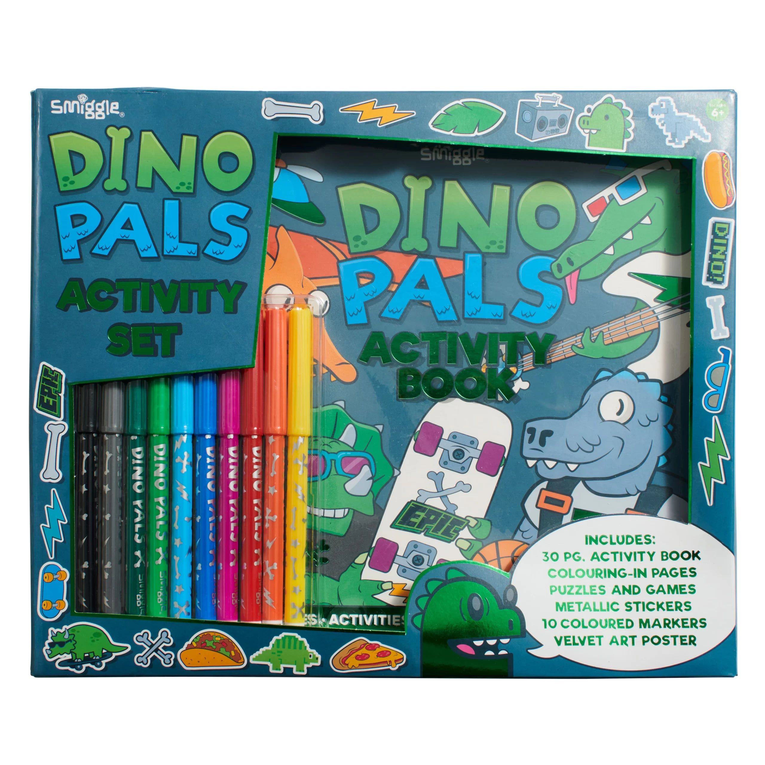 Smiggle- Dinossi Özel Tasarım Etkinlik Seti ve Boyaları