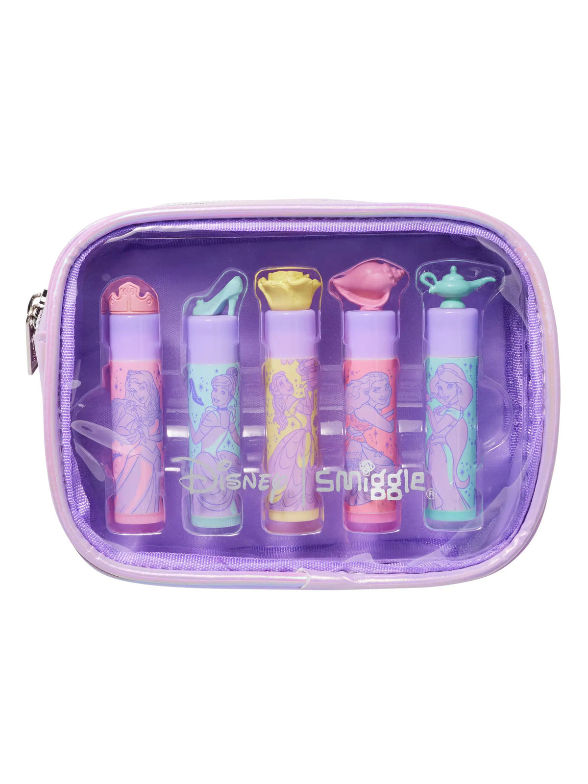 Smiggle - Disney Prenses 5li Dudak Balsam Seti ve Çantası