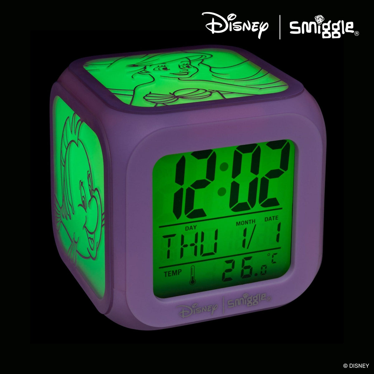 Smiggle - Disney Prenses Ariel Işıklı Dijital Masa Saati