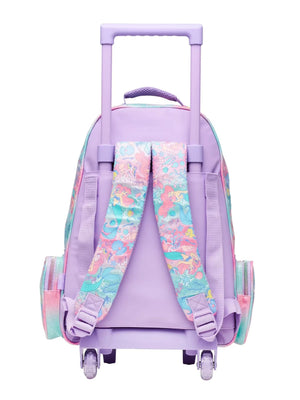 Smiggle - Disney Prenses Çekçekli Işıklı Tekerlekli Çanta