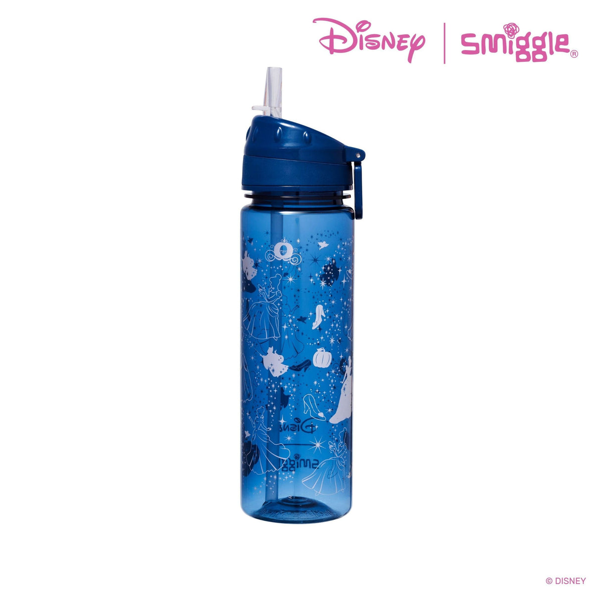 Smiggle - Disney Prenses Pipetli 650ML BPA İçermeyen Suluk